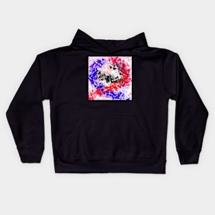 A red and blue whirl Kids Hoodie